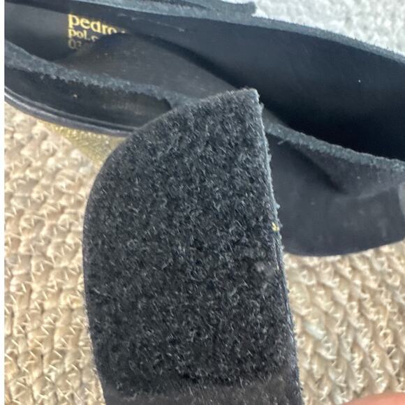 Pedro Garcia Paola Bootie Open Toe Black Suede Leather Embellished Heel Size 41 - Picture 5 of 9